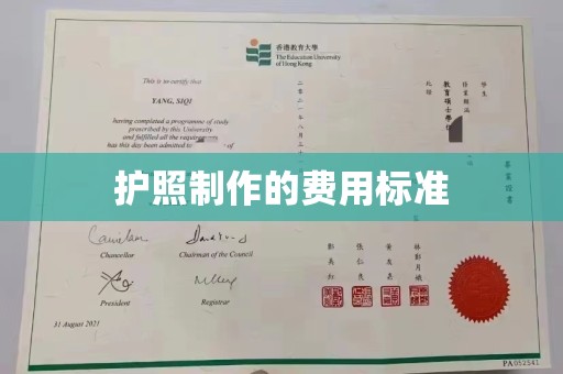 汉阳护照制作的费用标准